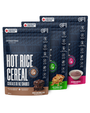 Grindstone Blends Cream of Rice Trio Chocolate, Apple Pie and
              Unflavoured